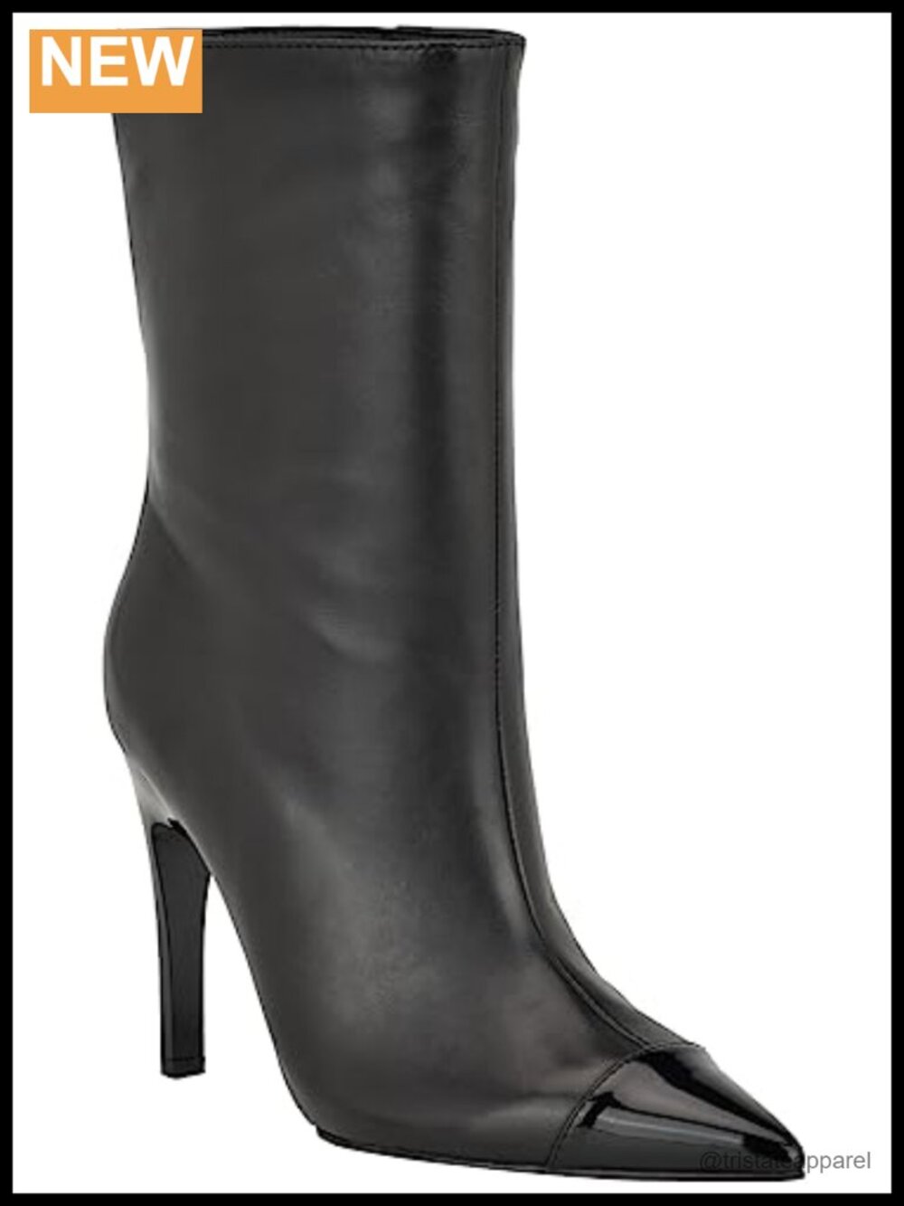 Nine West Winner Women's Mid-Calf Dress Boots 3.74" Heel Pointed Toe Zip